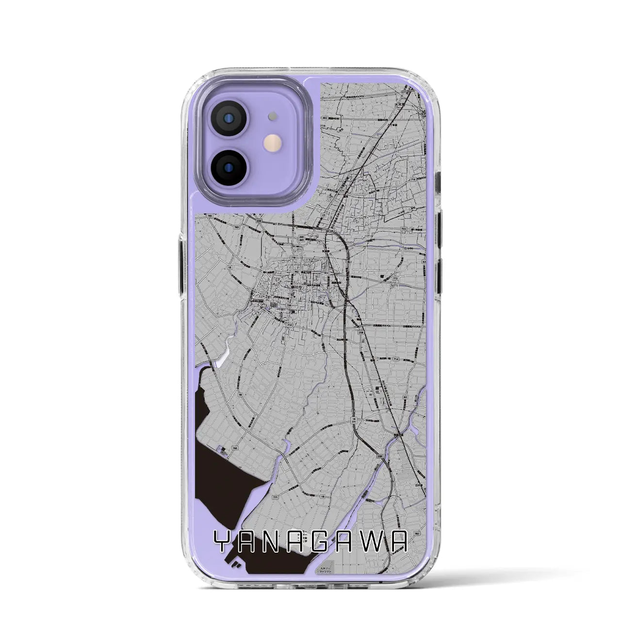 【柳川(福岡県)】地図柄iPhoneケース(MagSafeタイプ)