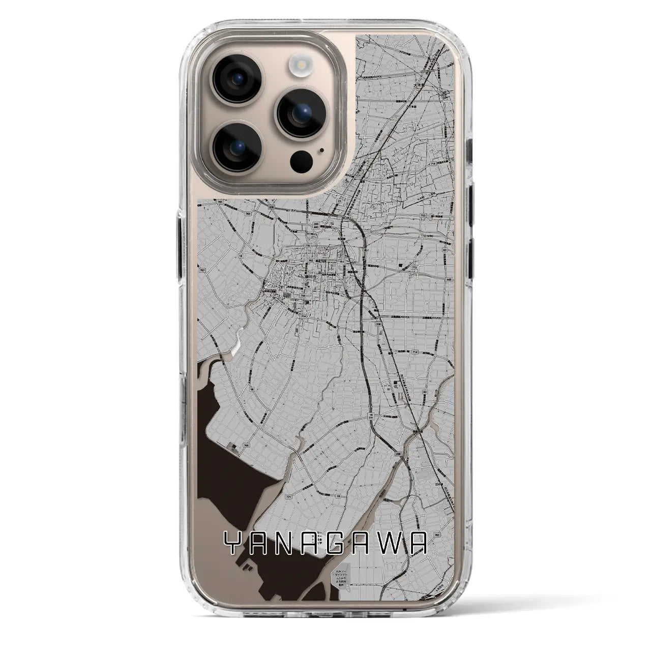 【柳川(福岡県)】地図柄iPhoneケース(MagSafeタイプ)