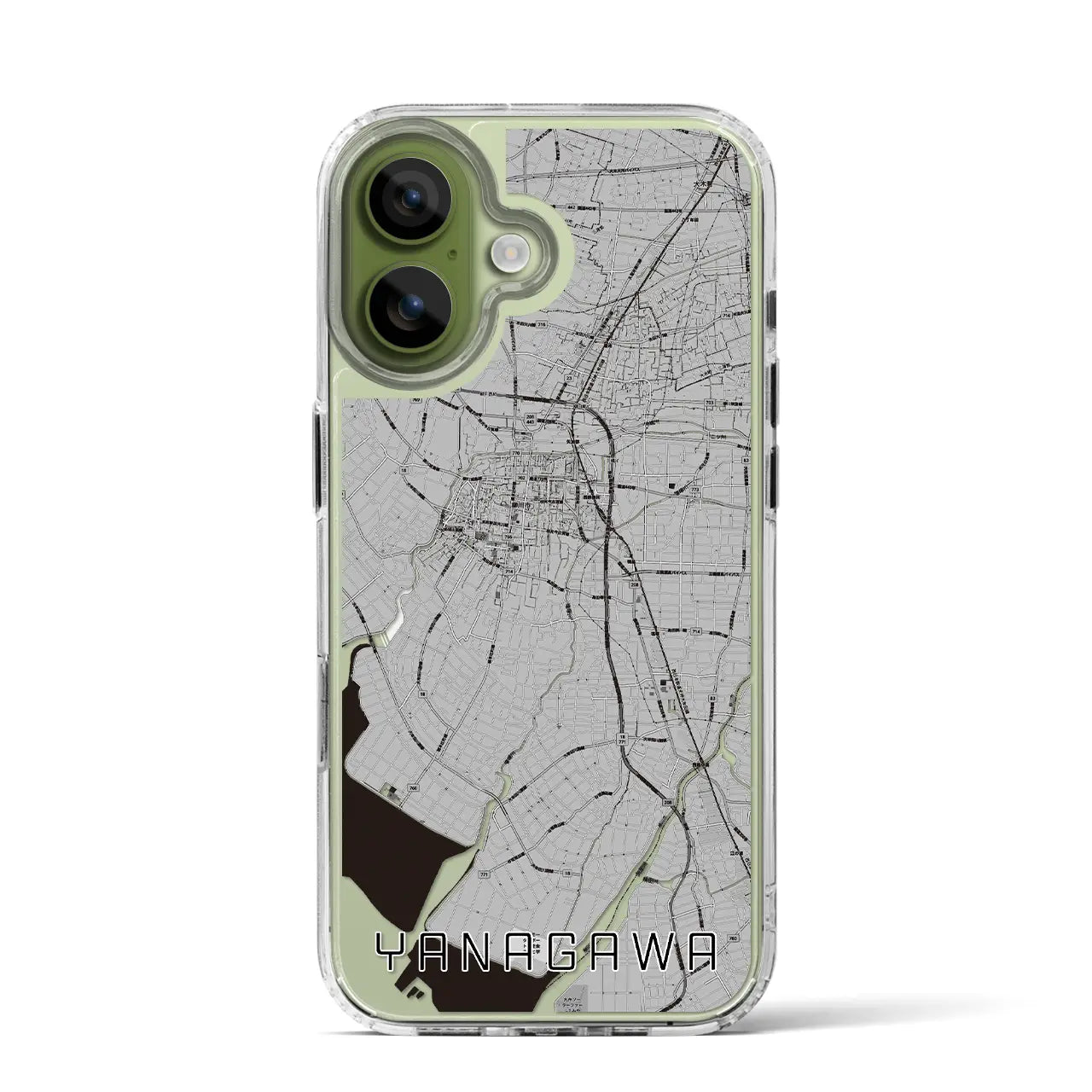 【柳川(福岡県)】地図柄iPhoneケース(MagSafeタイプ)