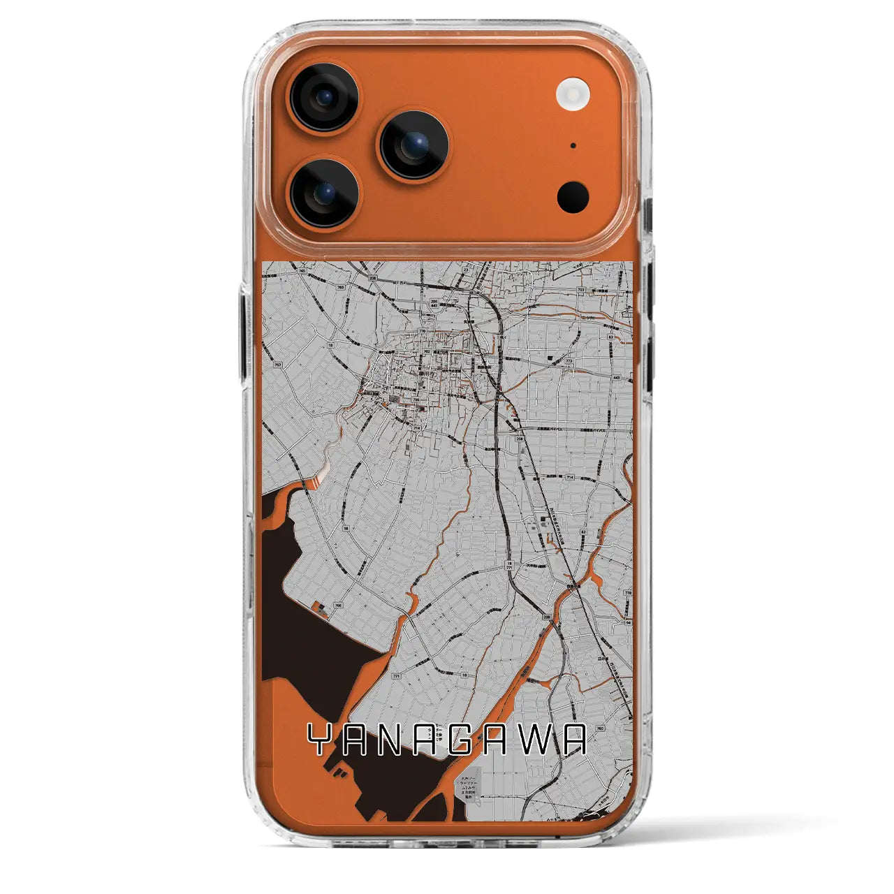 【柳川(福岡県)】地図柄iPhoneケース(MagSafeタイプ)