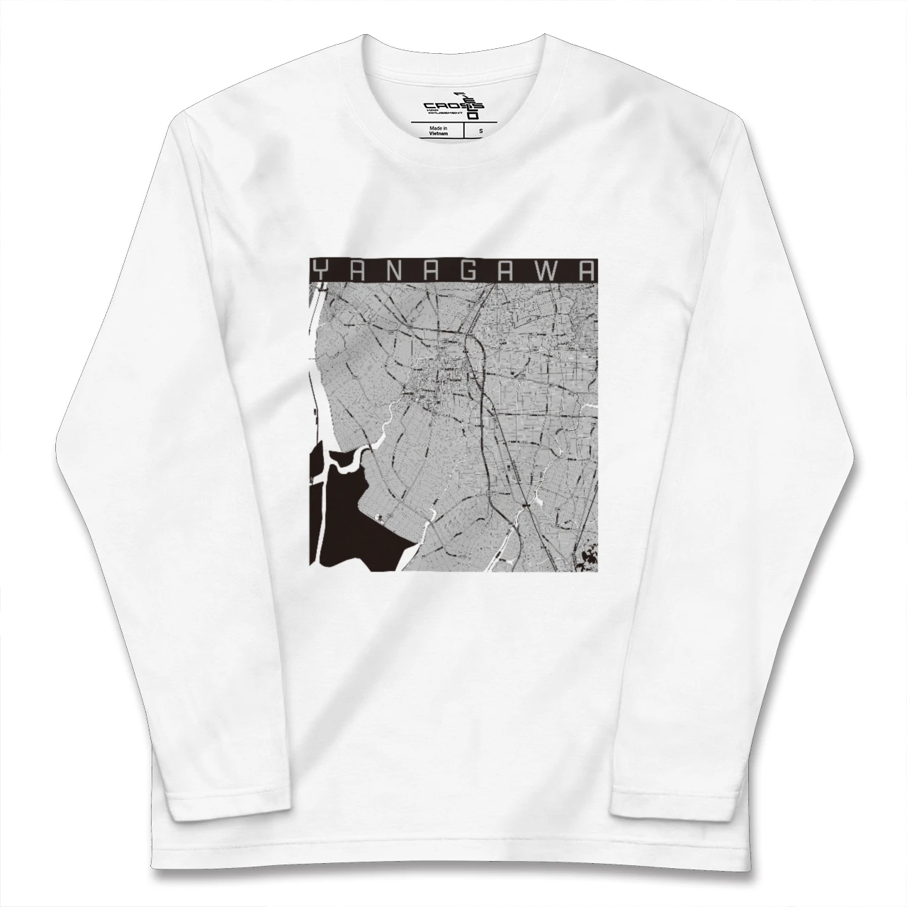 【柳川(福岡県)】地図柄ロングスリーブTシャツ