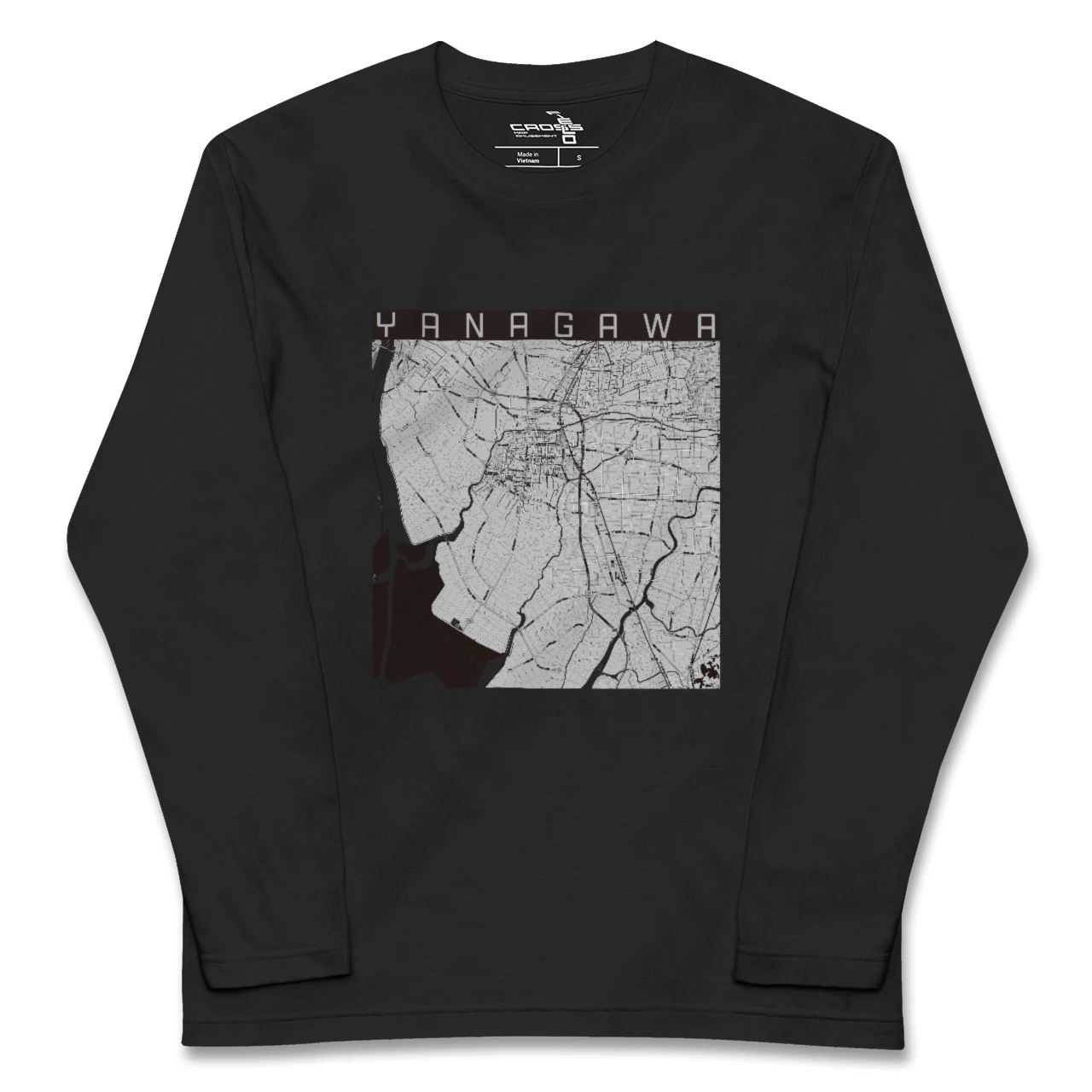 【柳川(福岡県)】地図柄ロングスリーブTシャツ