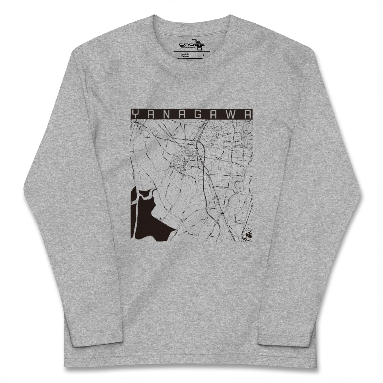 【柳川(福岡県)】地図柄ロングスリーブTシャツ