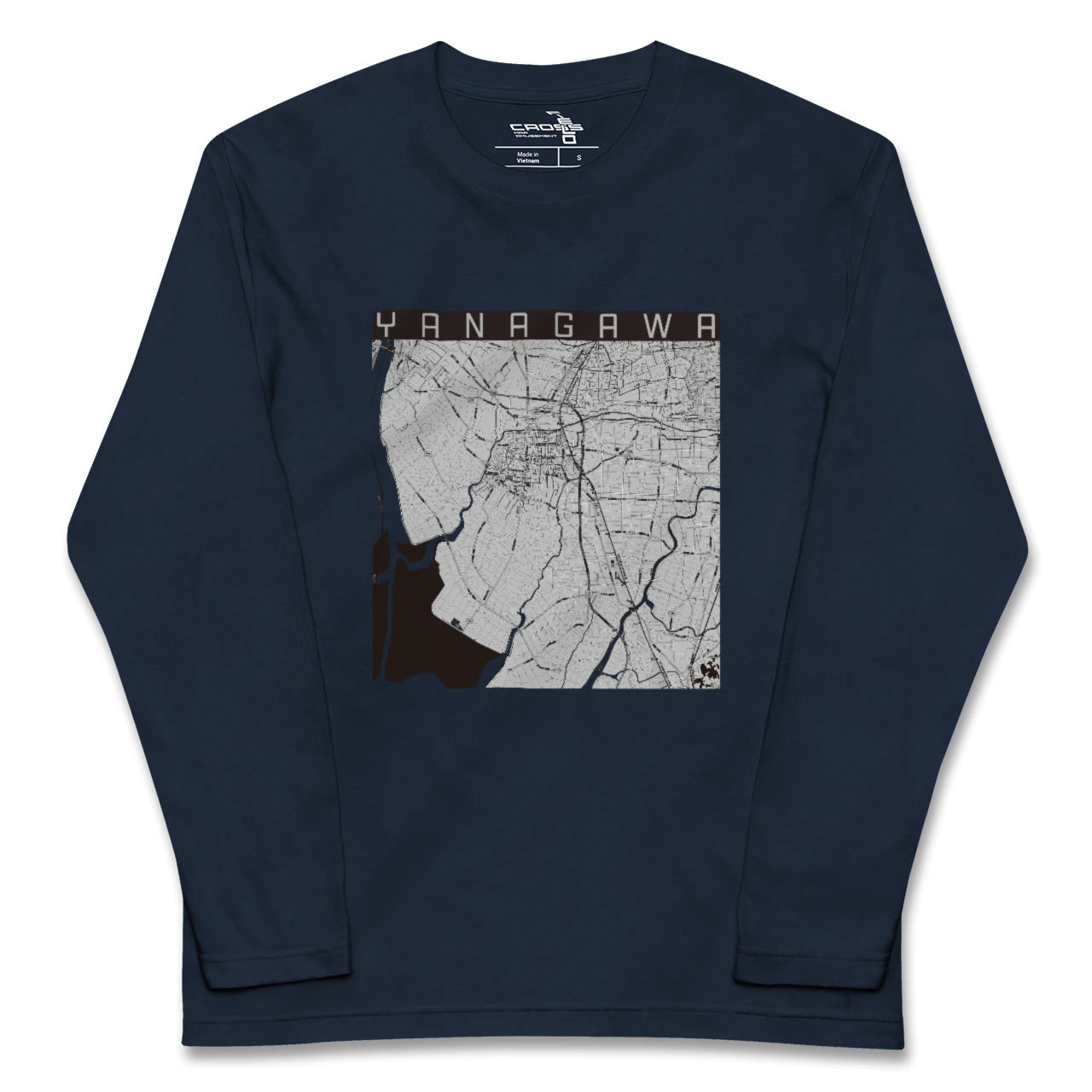 【柳川(福岡県)】地図柄ロングスリーブTシャツ