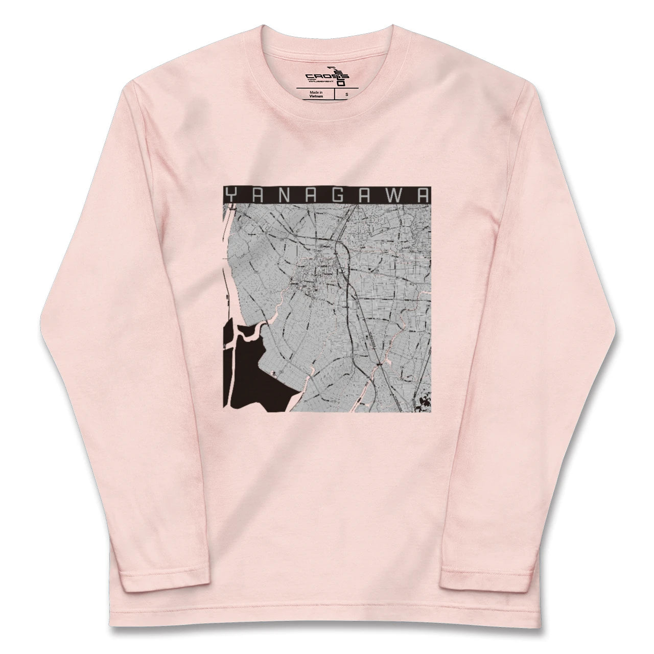 【柳川(福岡県)】地図柄ロングスリーブTシャツ