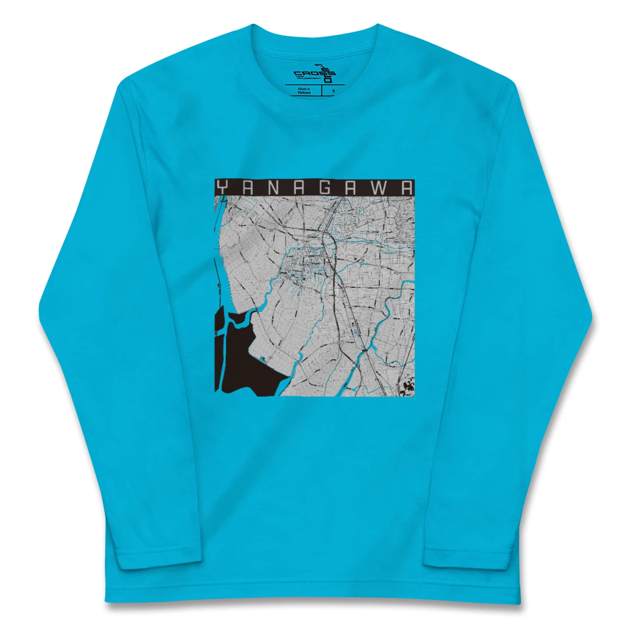 【柳川(福岡県)】地図柄ロングスリーブTシャツ