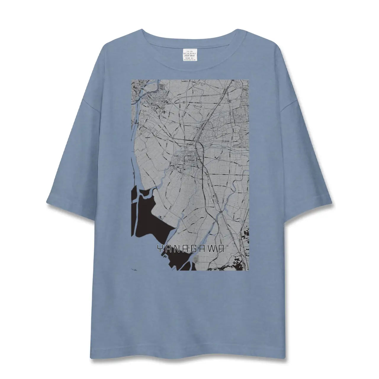 【柳川(福岡県)】地図柄ビッグシルエットTシャツ