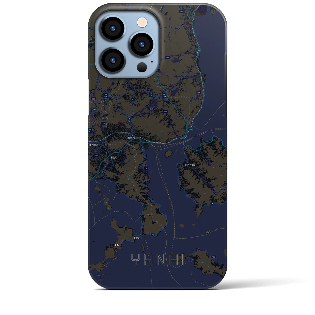 【柳井(山口県)】地図柄iPhoneケース(バックカバータイプ)