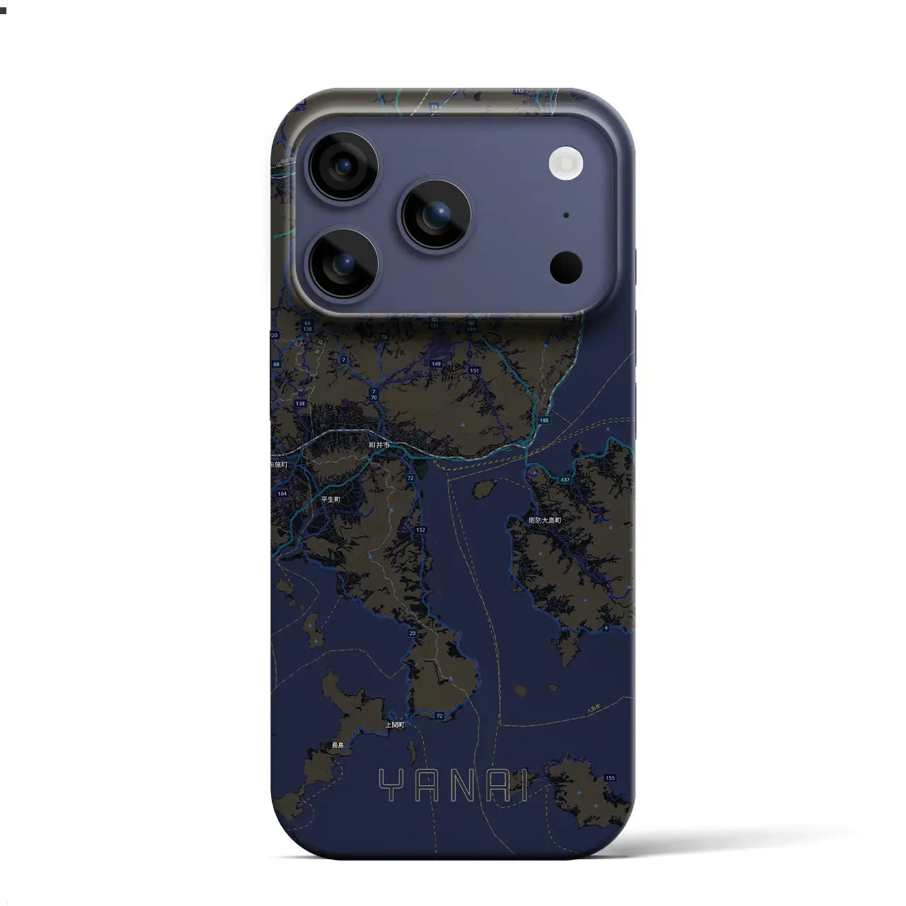 【柳井(山口県)】地図柄iPhoneケース(バックカバータイプ)