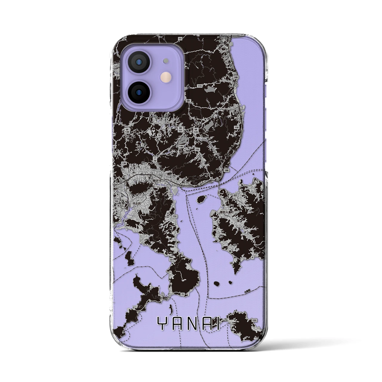 【柳井(山口県)】地図柄iPhoneケース(クリアタイプ)