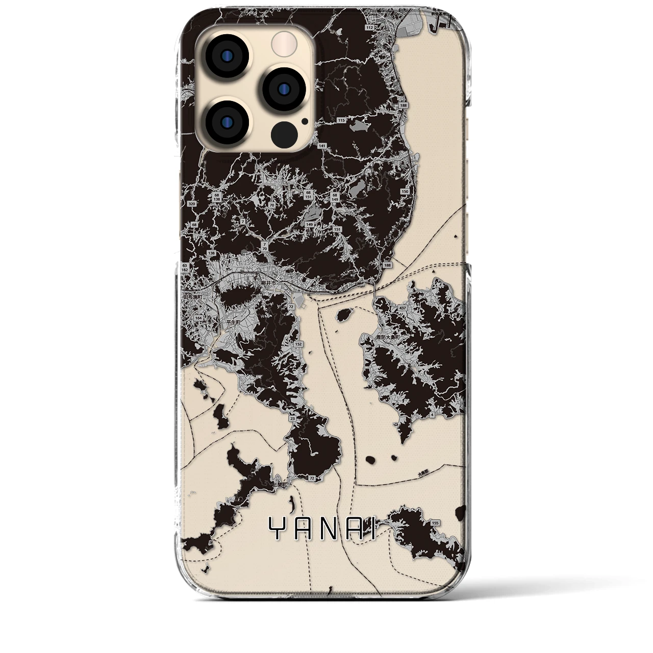 【柳井(山口県)】地図柄iPhoneケース(クリアタイプ)