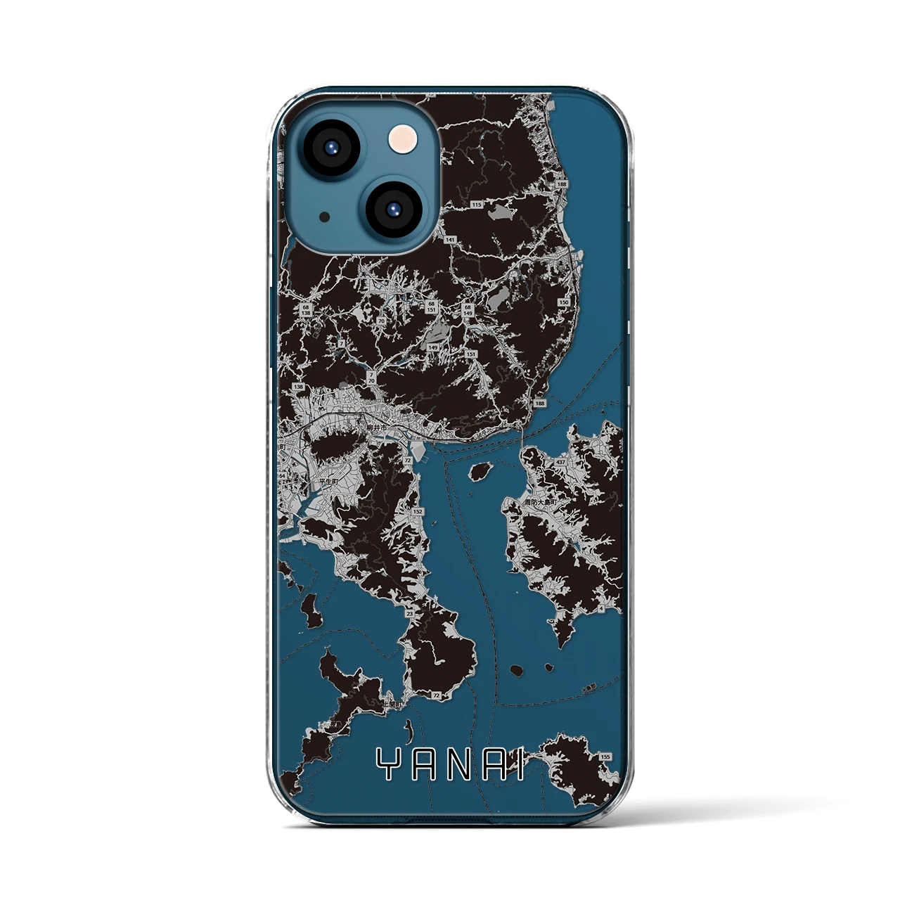 【柳井(山口県)】地図柄iPhoneケース(クリアタイプ)