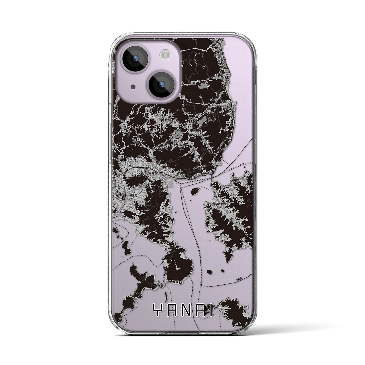 【柳井(山口県)】地図柄iPhoneケース(クリアタイプ)