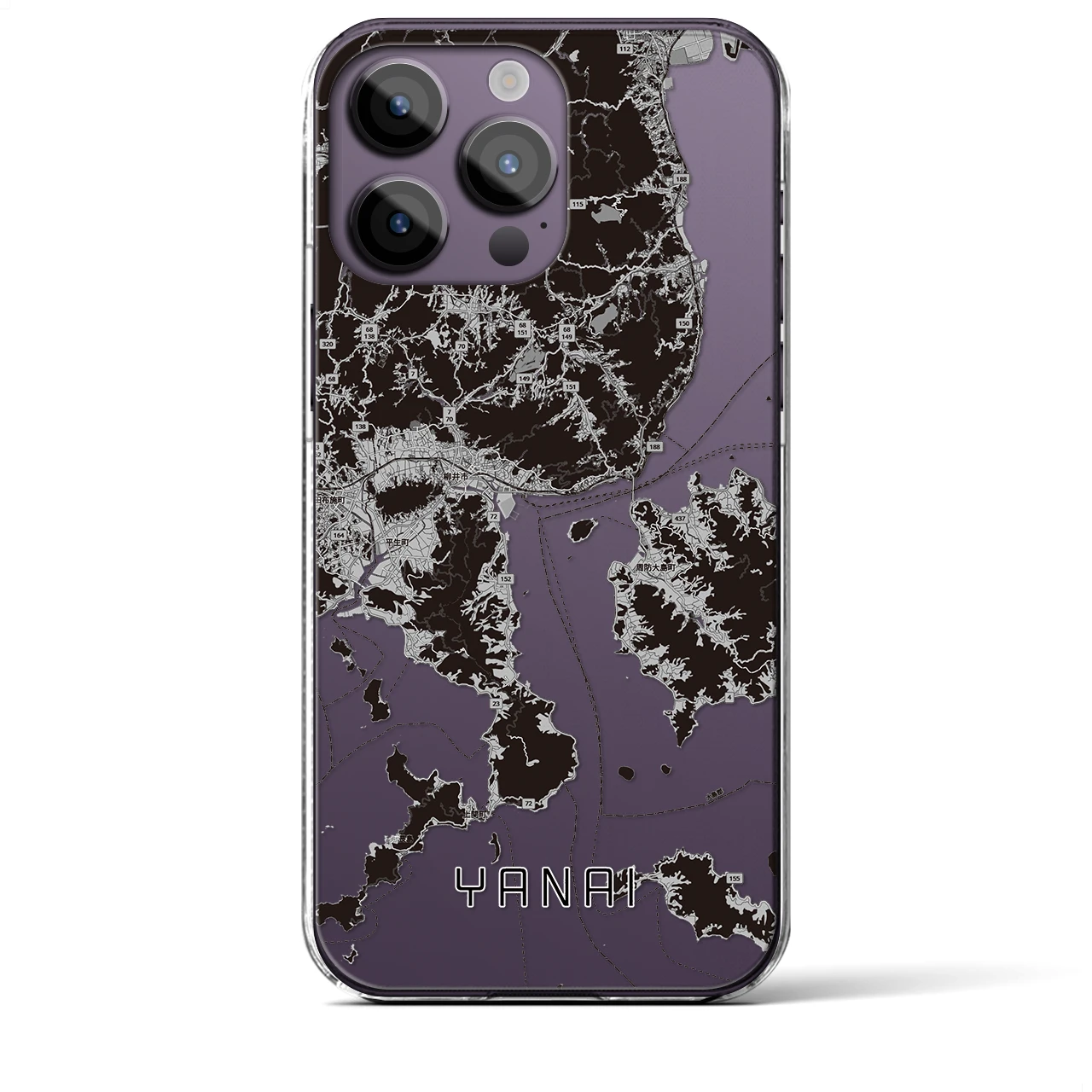 【柳井(山口県)】地図柄iPhoneケース(クリアタイプ)