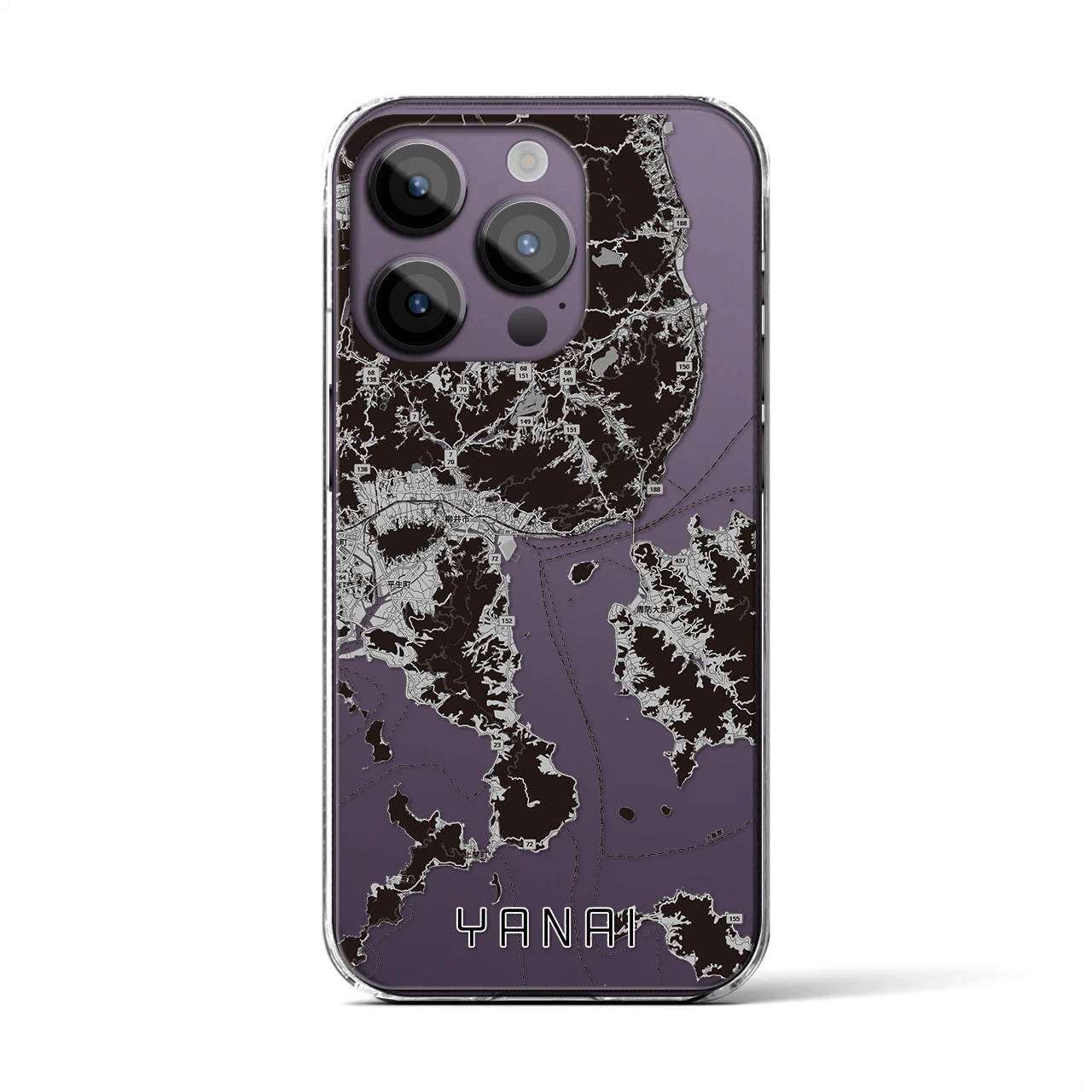 【柳井(山口県)】地図柄iPhoneケース(クリアタイプ)