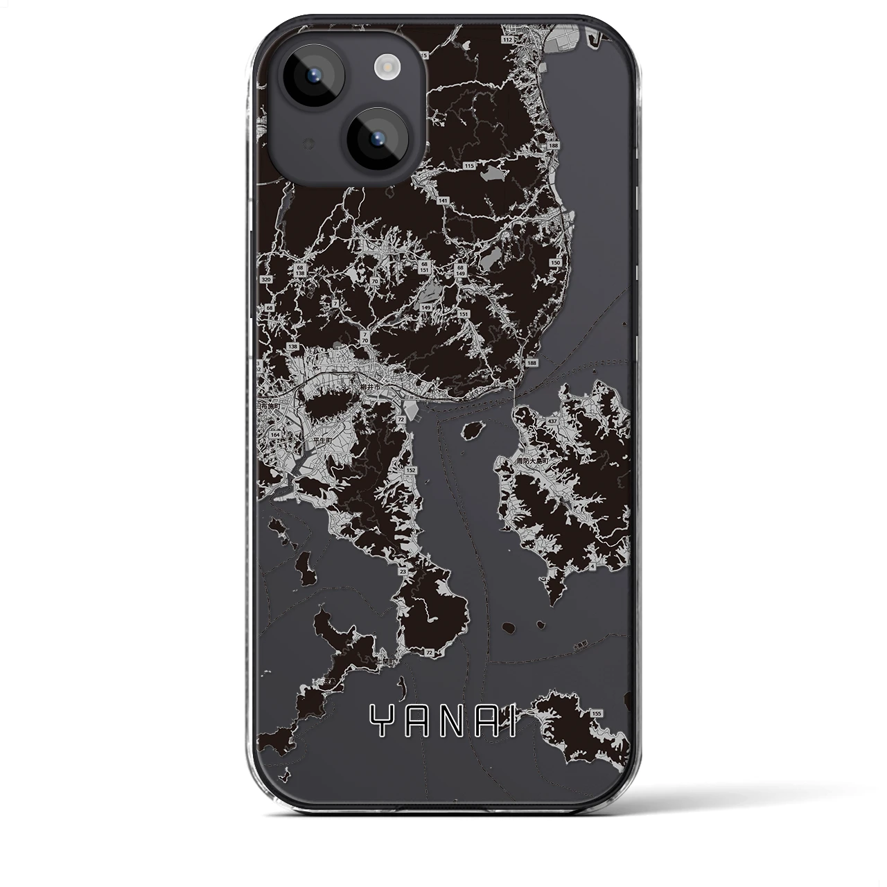 【柳井(山口県)】地図柄iPhoneケース(クリアタイプ)