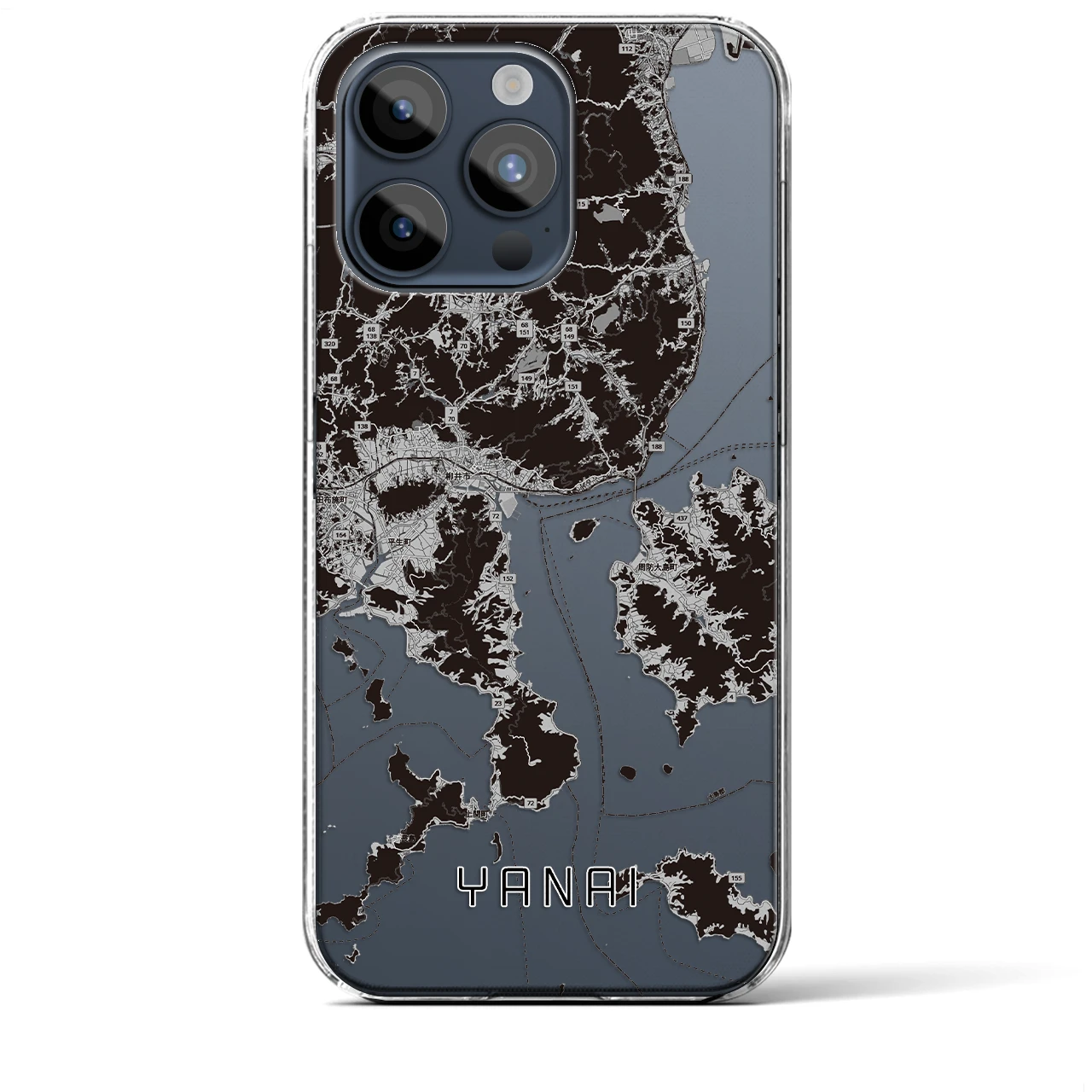 【柳井(山口県)】地図柄iPhoneケース(クリアタイプ)