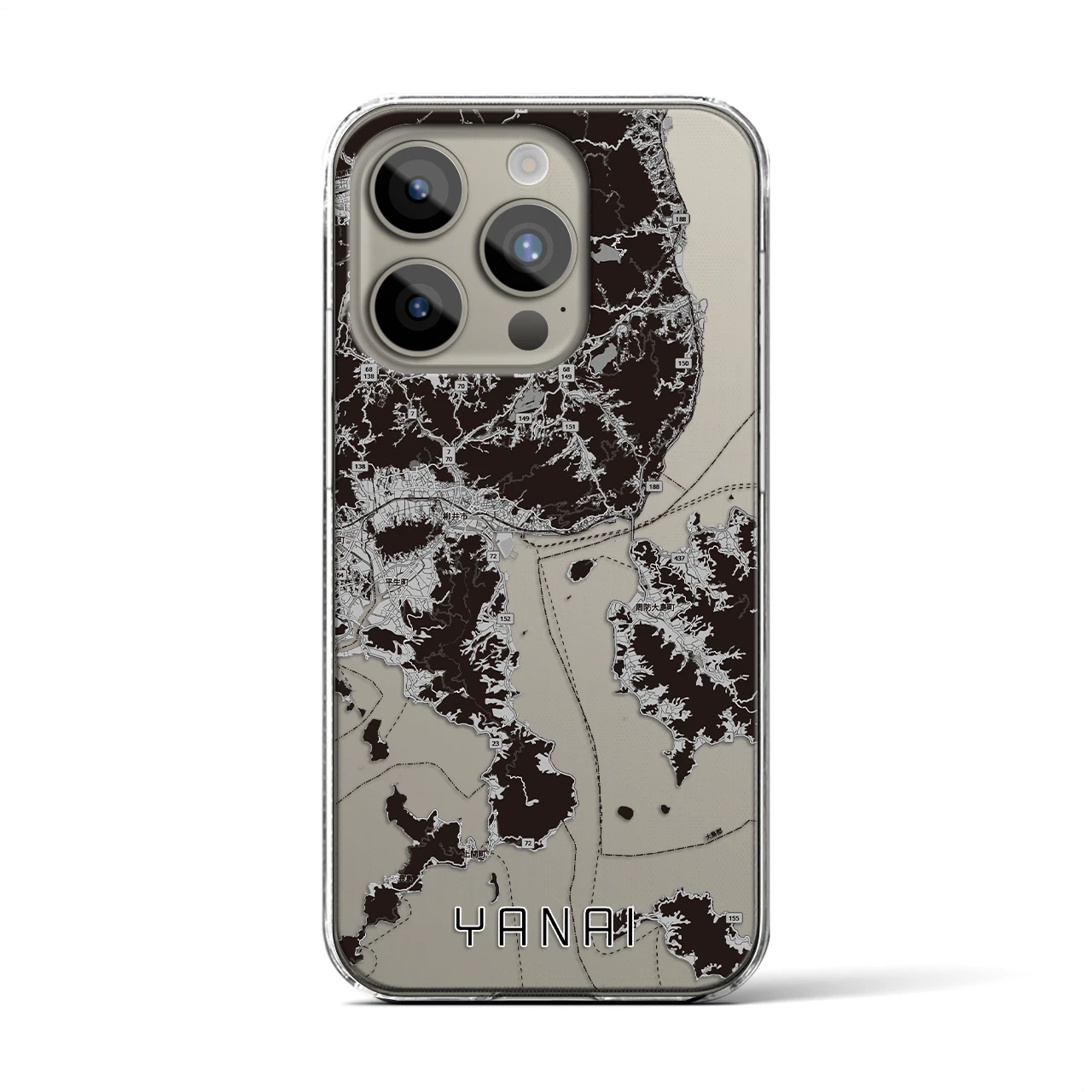 【柳井(山口県)】地図柄iPhoneケース(クリアタイプ)