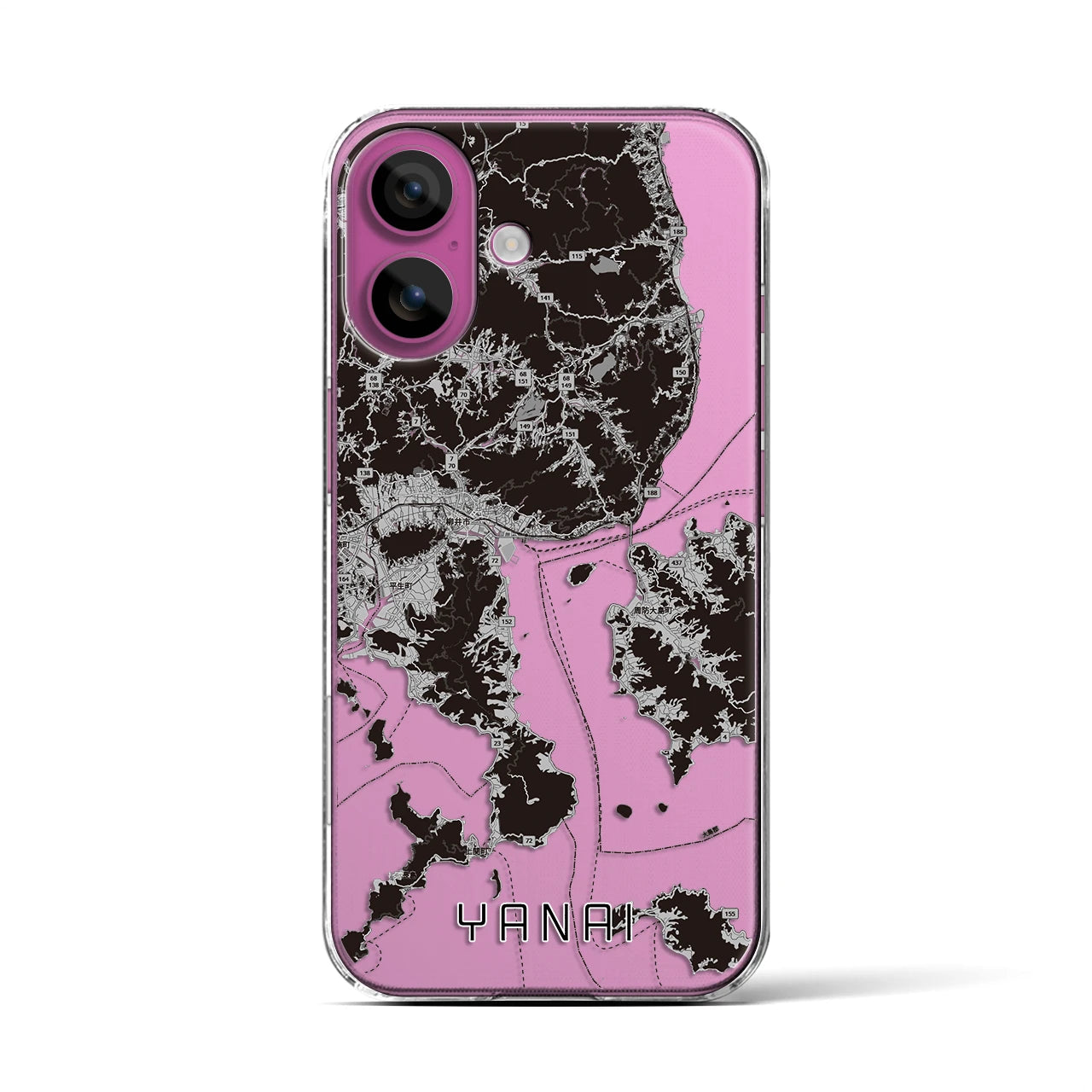 【柳井(山口県)】地図柄iPhoneケース(クリアタイプ)