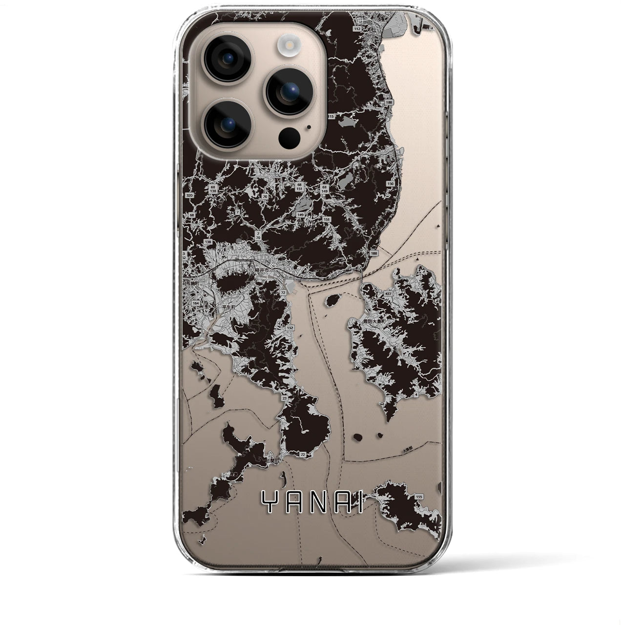 【柳井(山口県)】地図柄iPhoneケース(クリアタイプ)