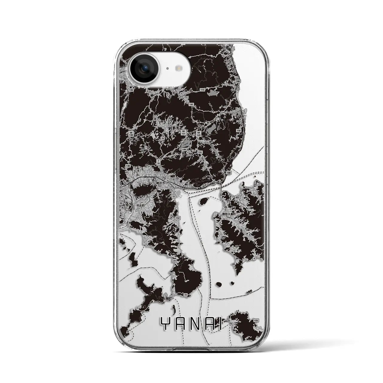 【柳井(山口県)】地図柄iPhoneケース(クリアタイプ)