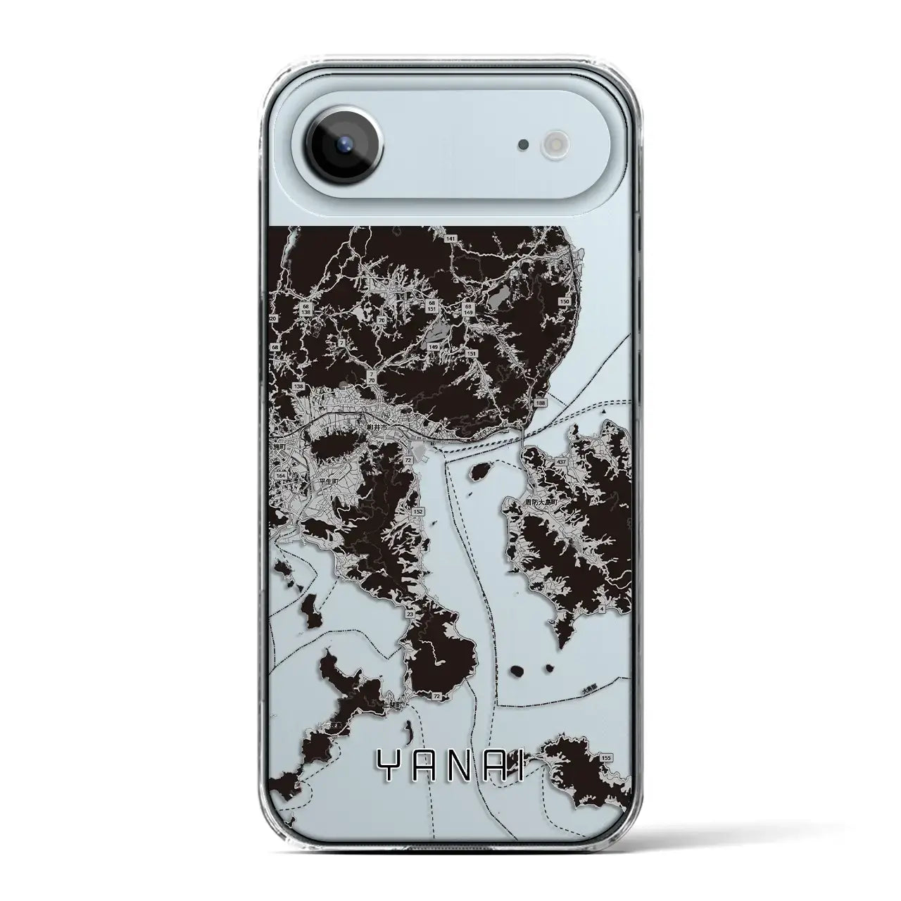 【柳井(山口県)】地図柄iPhoneケース(クリアタイプ)