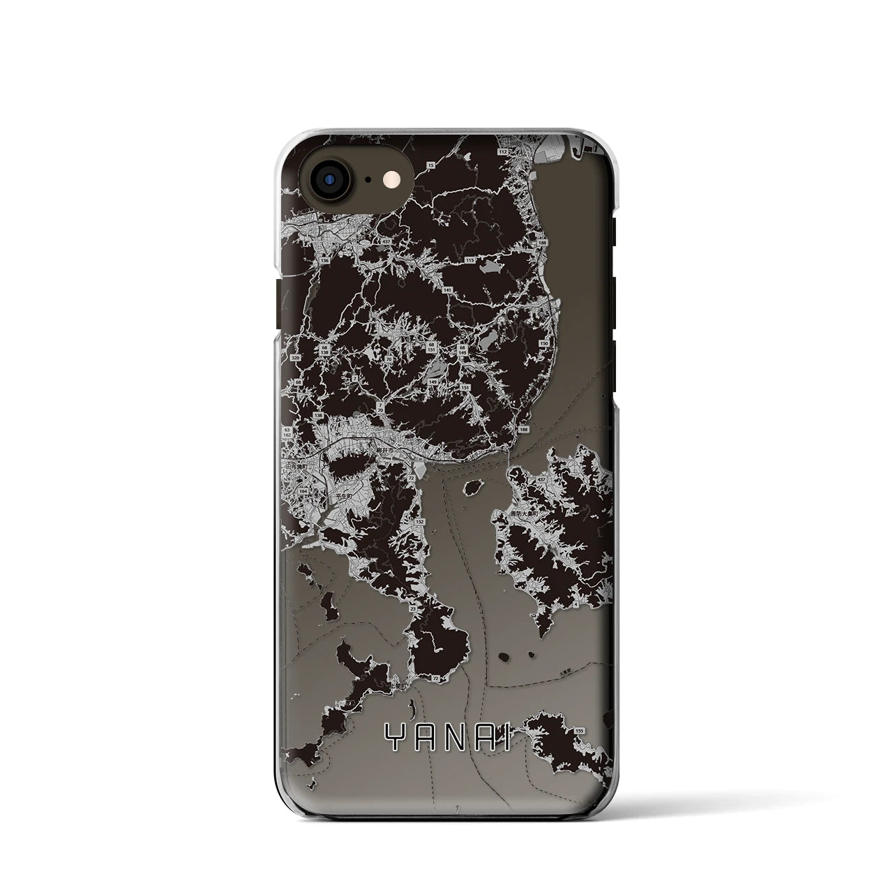 【柳井(山口県)】地図柄iPhoneケース(クリアタイプ)