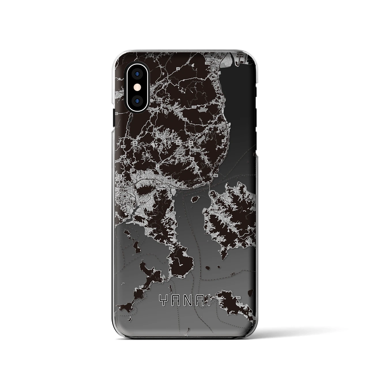 【柳井(山口県)】地図柄iPhoneケース(クリアタイプ)