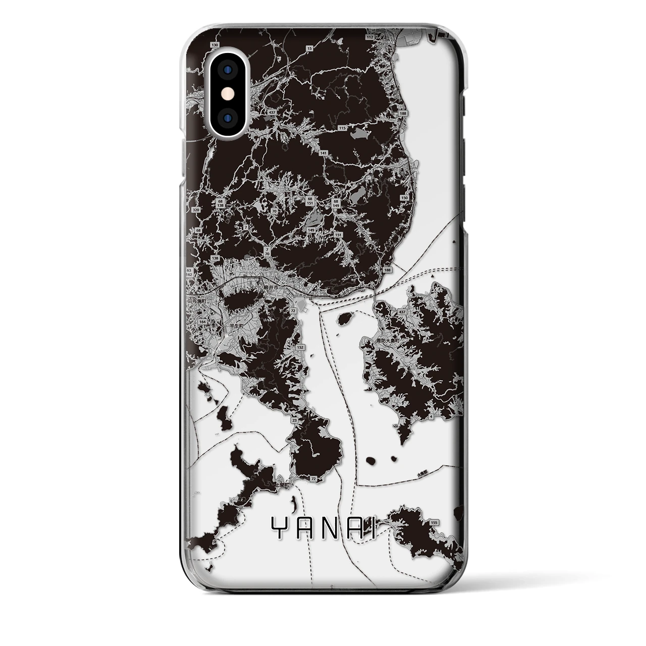 【柳井(山口県)】地図柄iPhoneケース(クリアタイプ)