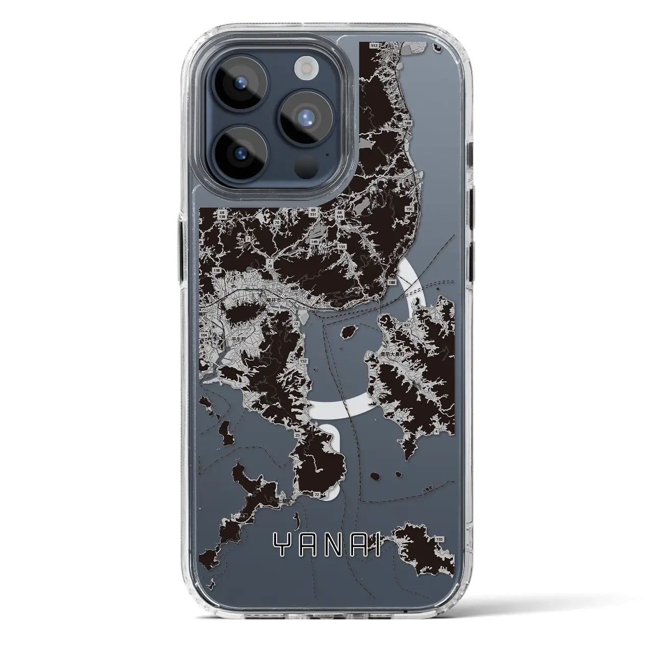 【柳井(山口県)】地図柄iPhoneケース(MagSafeタイプ)