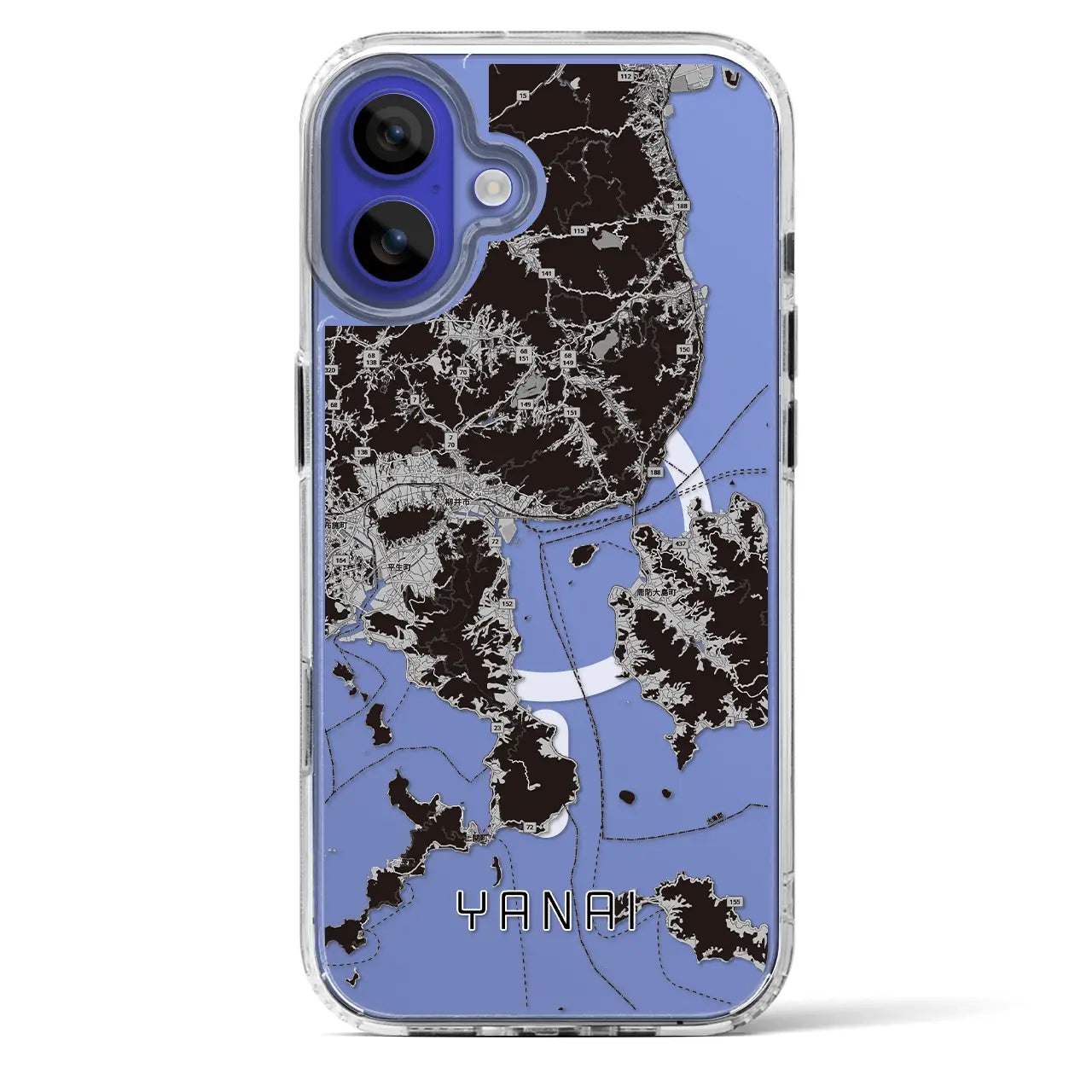 【柳井(山口県)】地図柄iPhoneケース(MagSafeタイプ)
