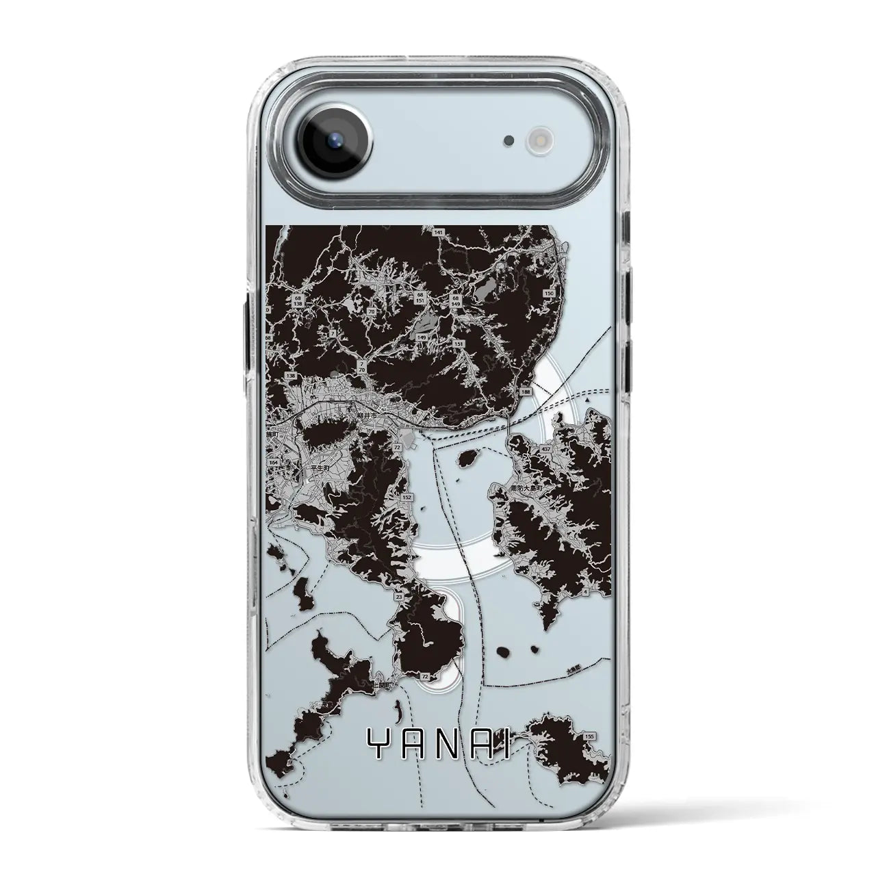 【柳井(山口県)】地図柄iPhoneケース(MagSafeタイプ)