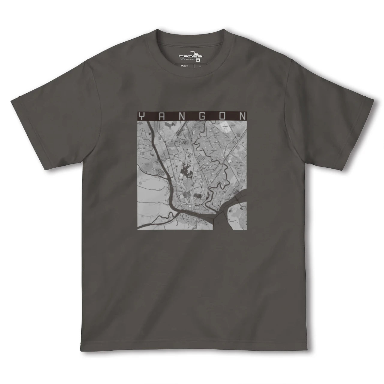 【ヤンゴン(ミャンマー)】地図柄ヘビーウェイトTシャツ