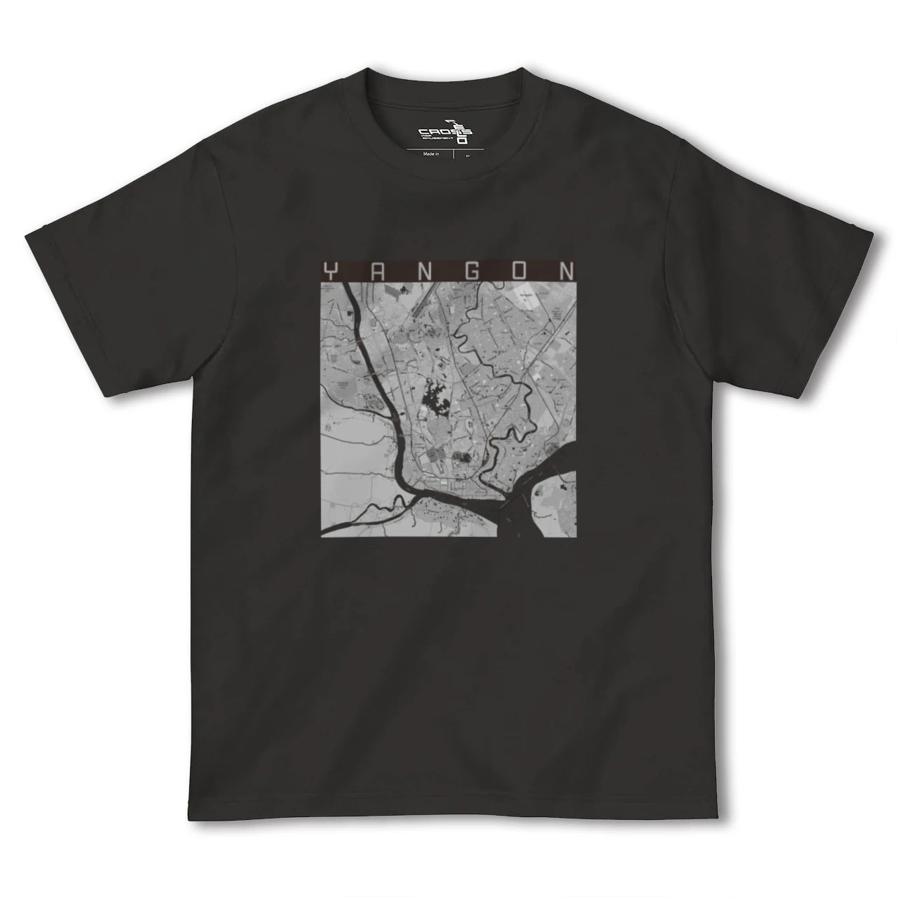【ヤンゴン(ミャンマー)】地図柄ヘビーウェイトTシャツ