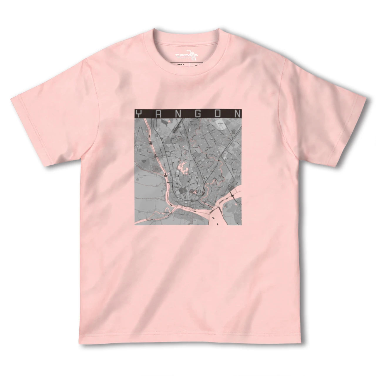【ヤンゴン(ミャンマー)】地図柄ヘビーウェイトTシャツ