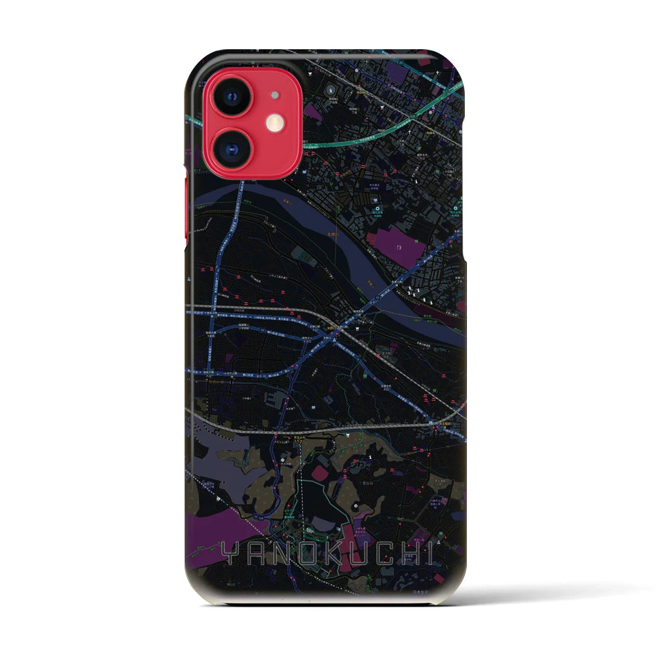 【矢野口(東京都)】地図柄iPhoneケース(バックカバータイプ)