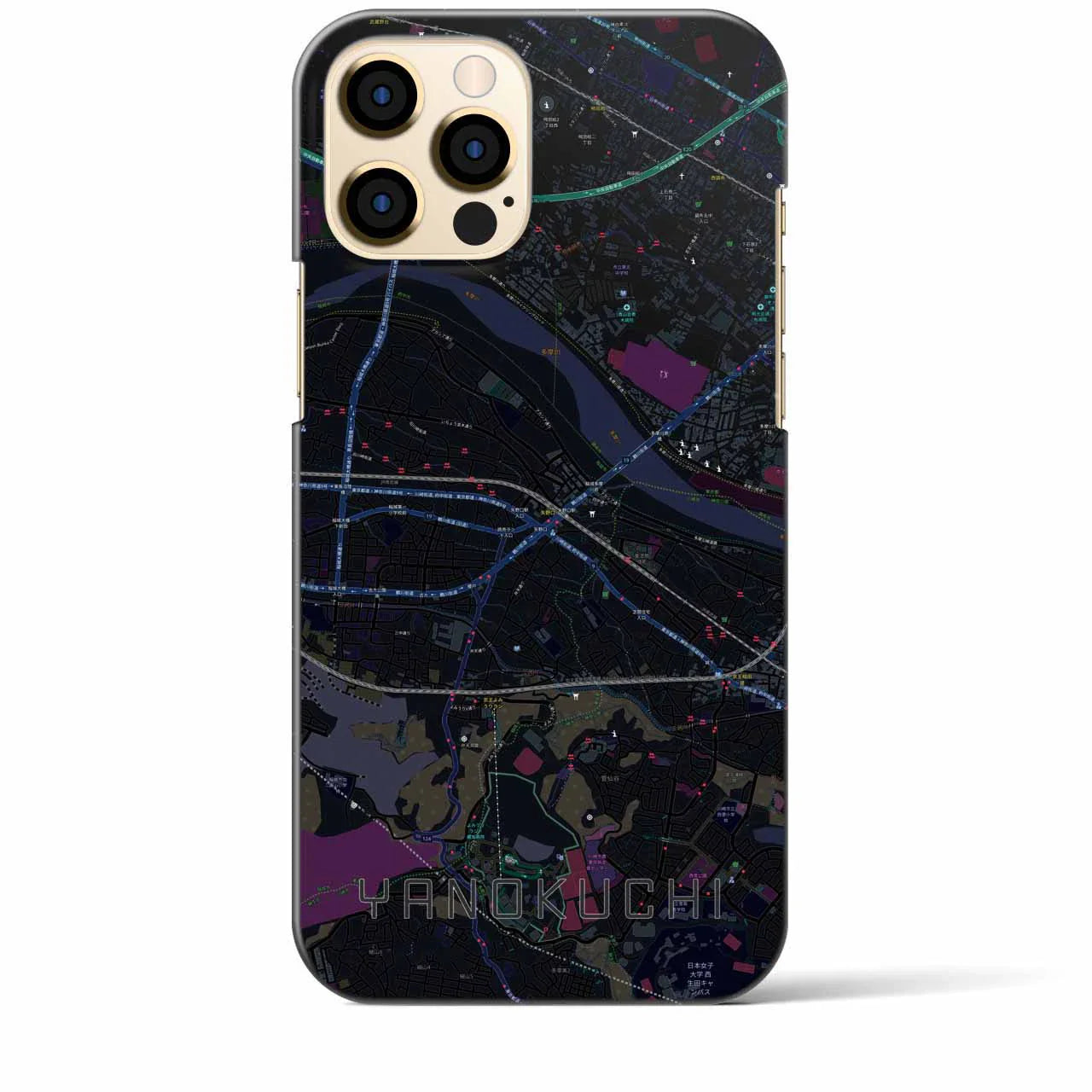【矢野口(東京都)】地図柄iPhoneケース(バックカバータイプ)