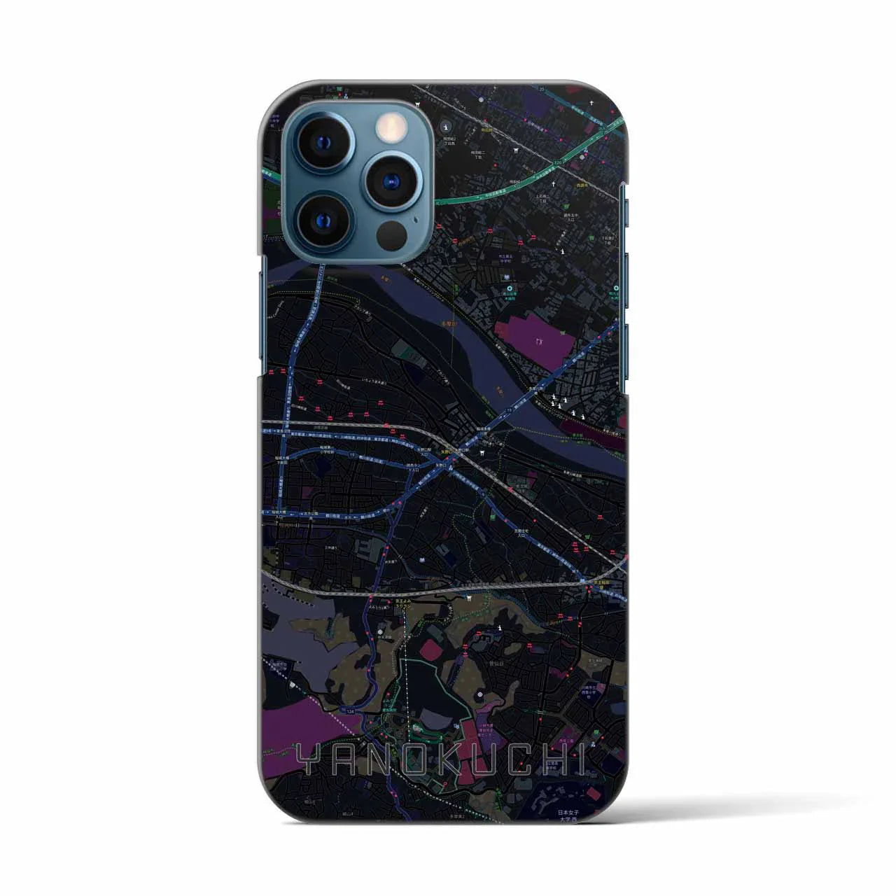 【矢野口(東京都)】地図柄iPhoneケース(バックカバータイプ)
