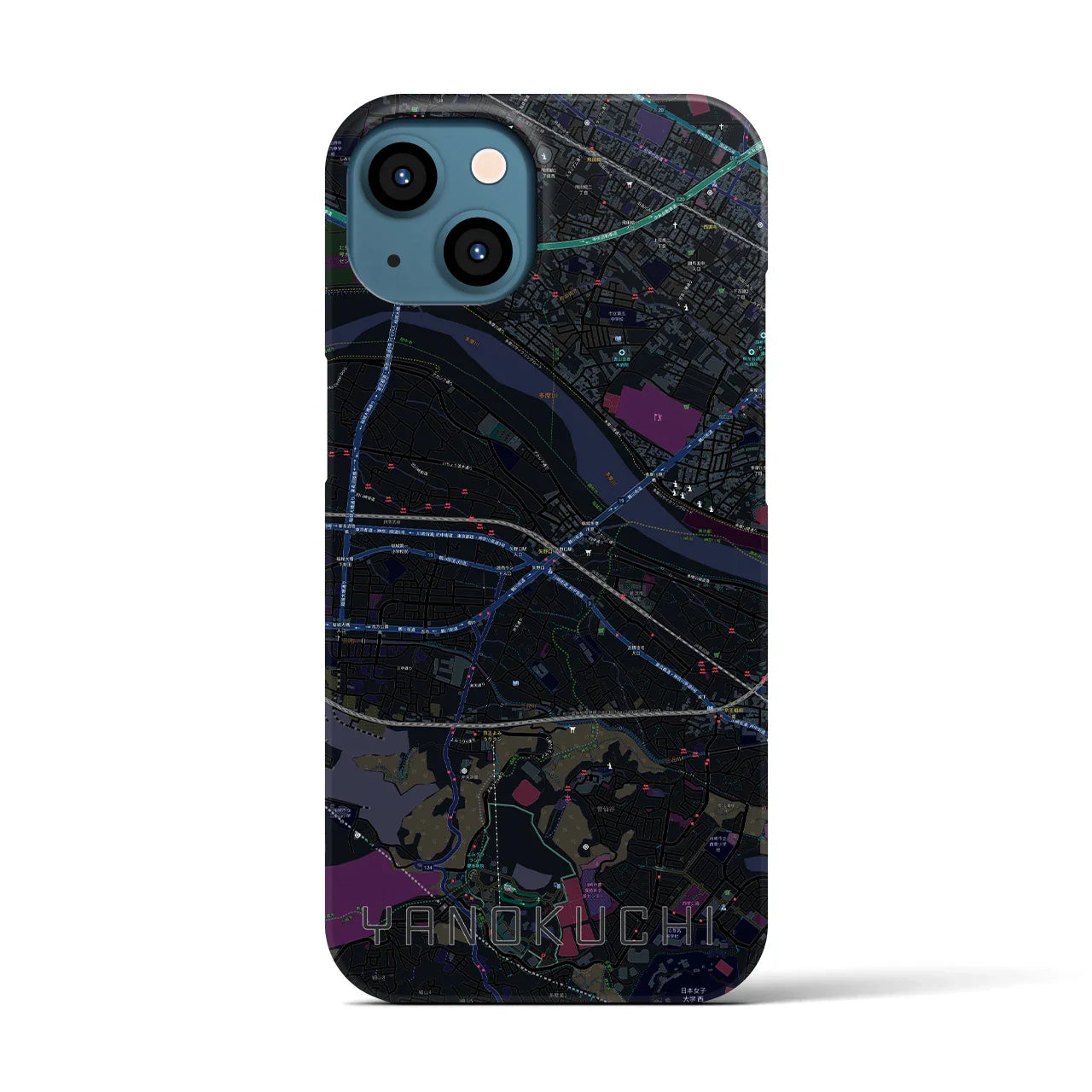 【矢野口(東京都)】地図柄iPhoneケース(バックカバータイプ)