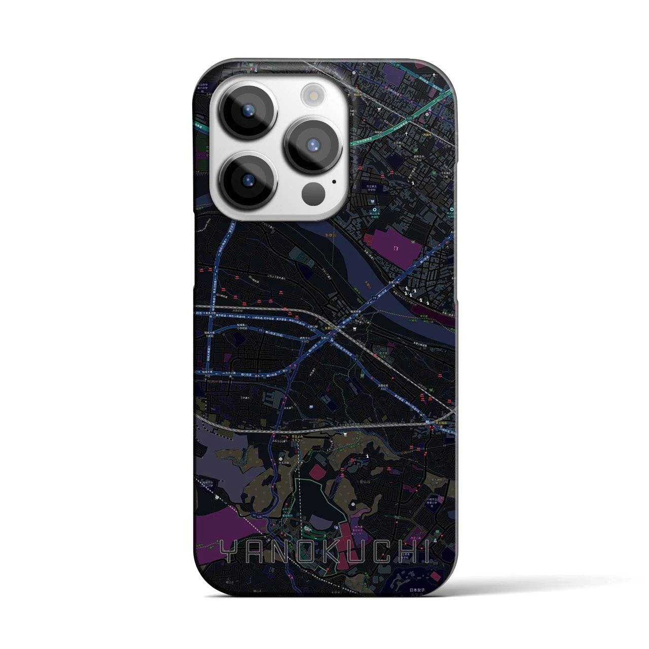 【矢野口(東京都)】地図柄iPhoneケース(バックカバータイプ)