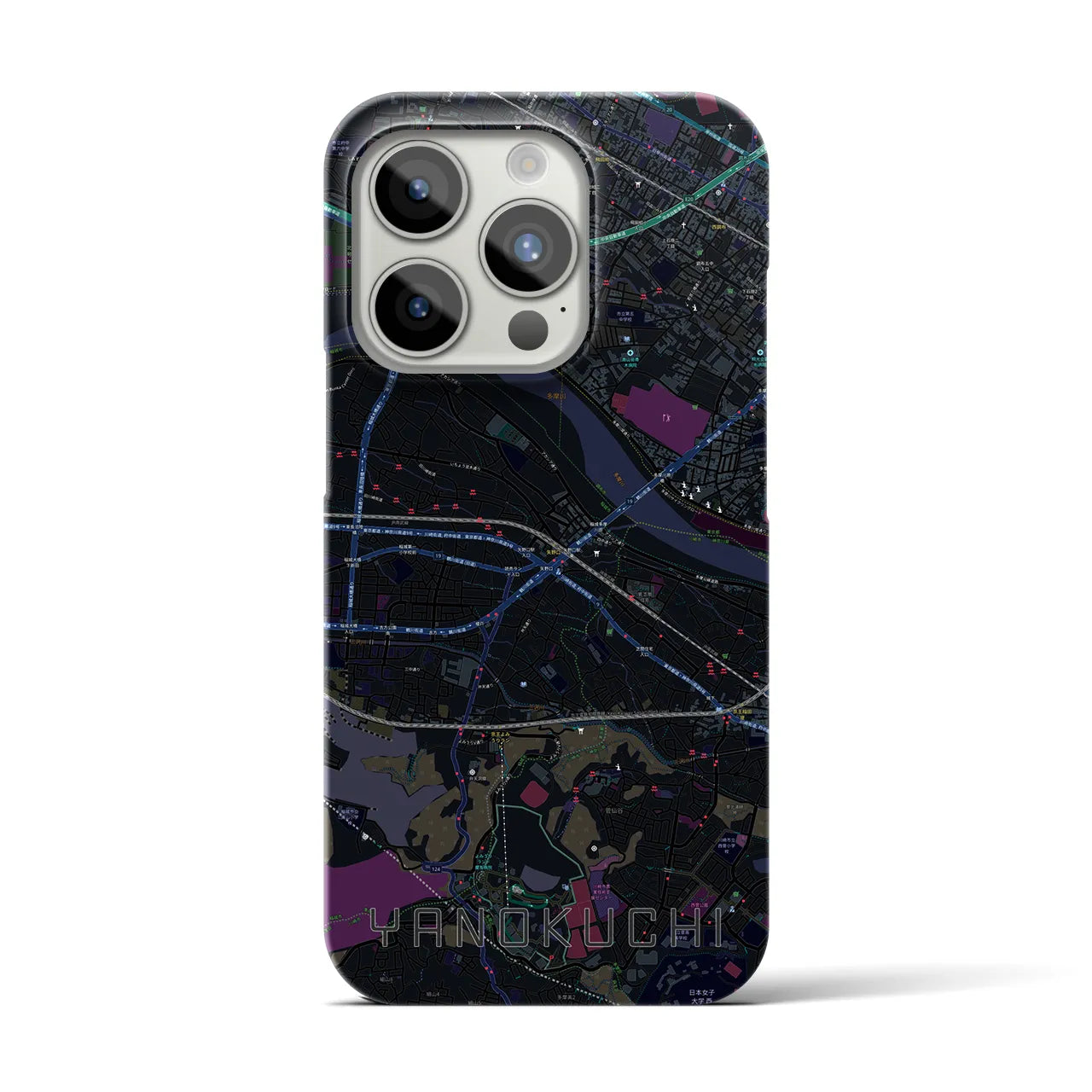 【矢野口(東京都)】地図柄iPhoneケース(バックカバータイプ)