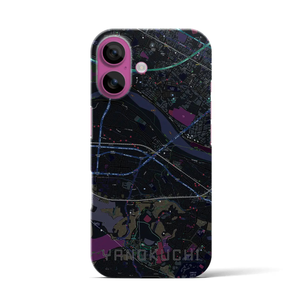 【矢野口(東京都)】地図柄iPhoneケース(バックカバータイプ)