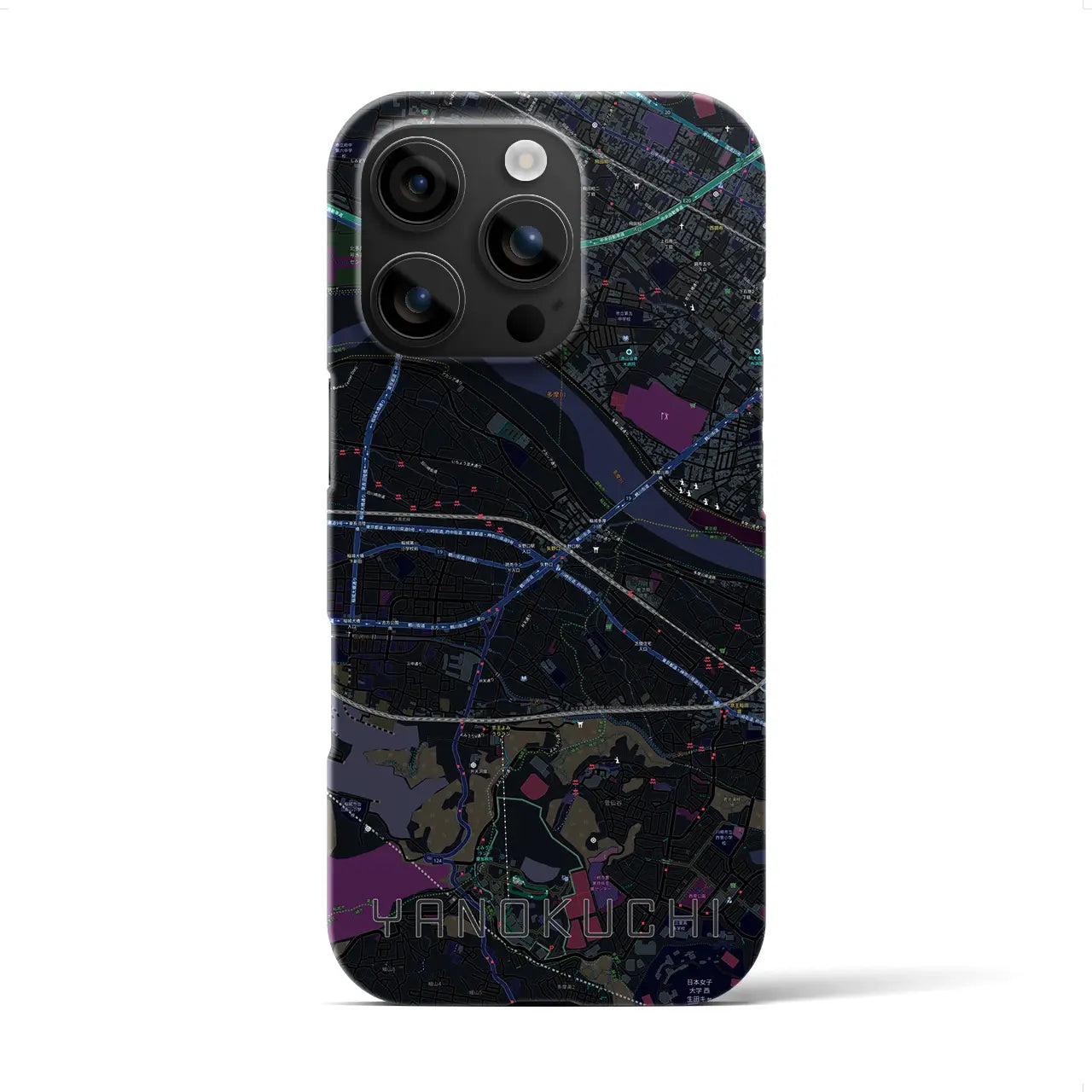 【矢野口(東京都)】地図柄iPhoneケース(バックカバータイプ)