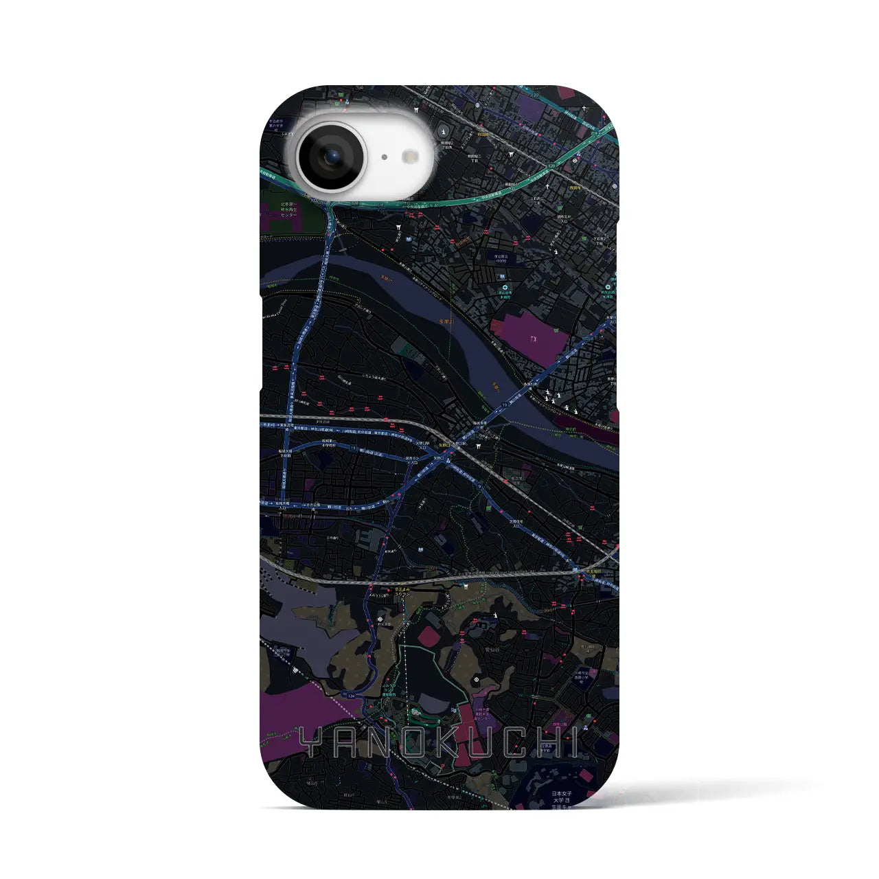 【矢野口(東京都)】地図柄iPhoneケース(バックカバータイプ)