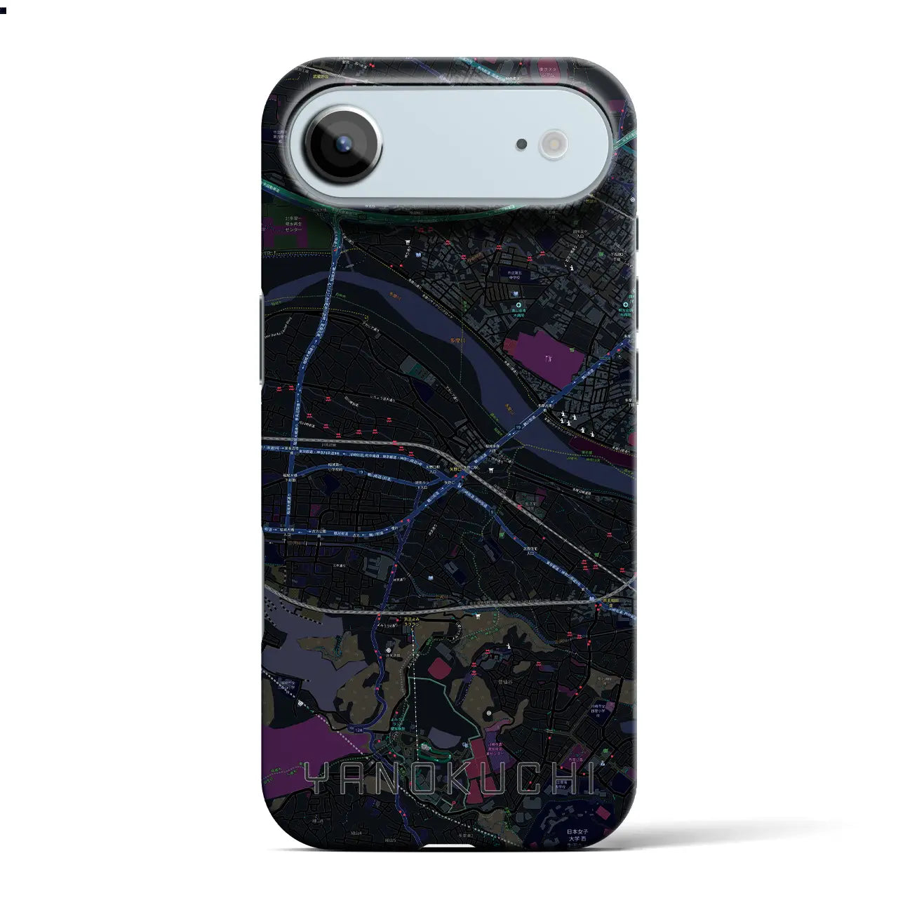 【矢野口(東京都)】地図柄iPhoneケース(バックカバータイプ)