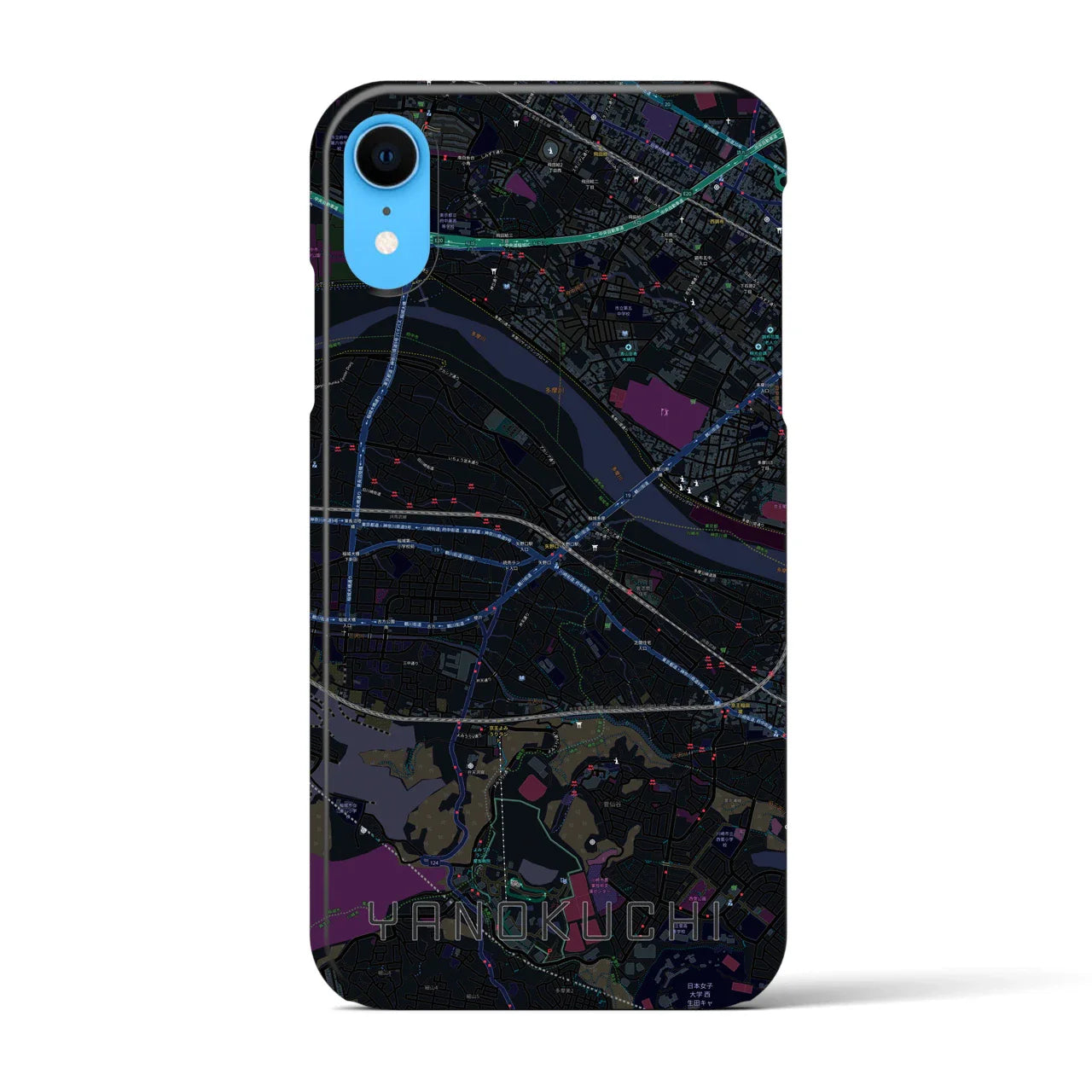 【矢野口(東京都)】地図柄iPhoneケース(バックカバータイプ)