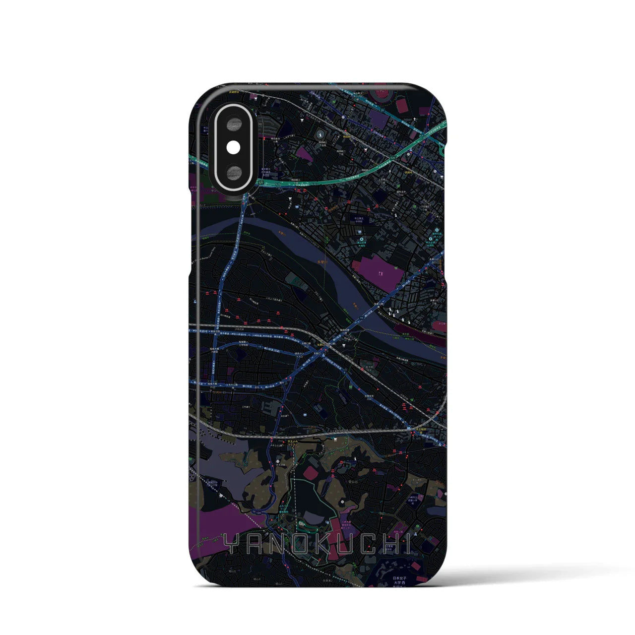 【矢野口(東京都)】地図柄iPhoneケース(バックカバータイプ)