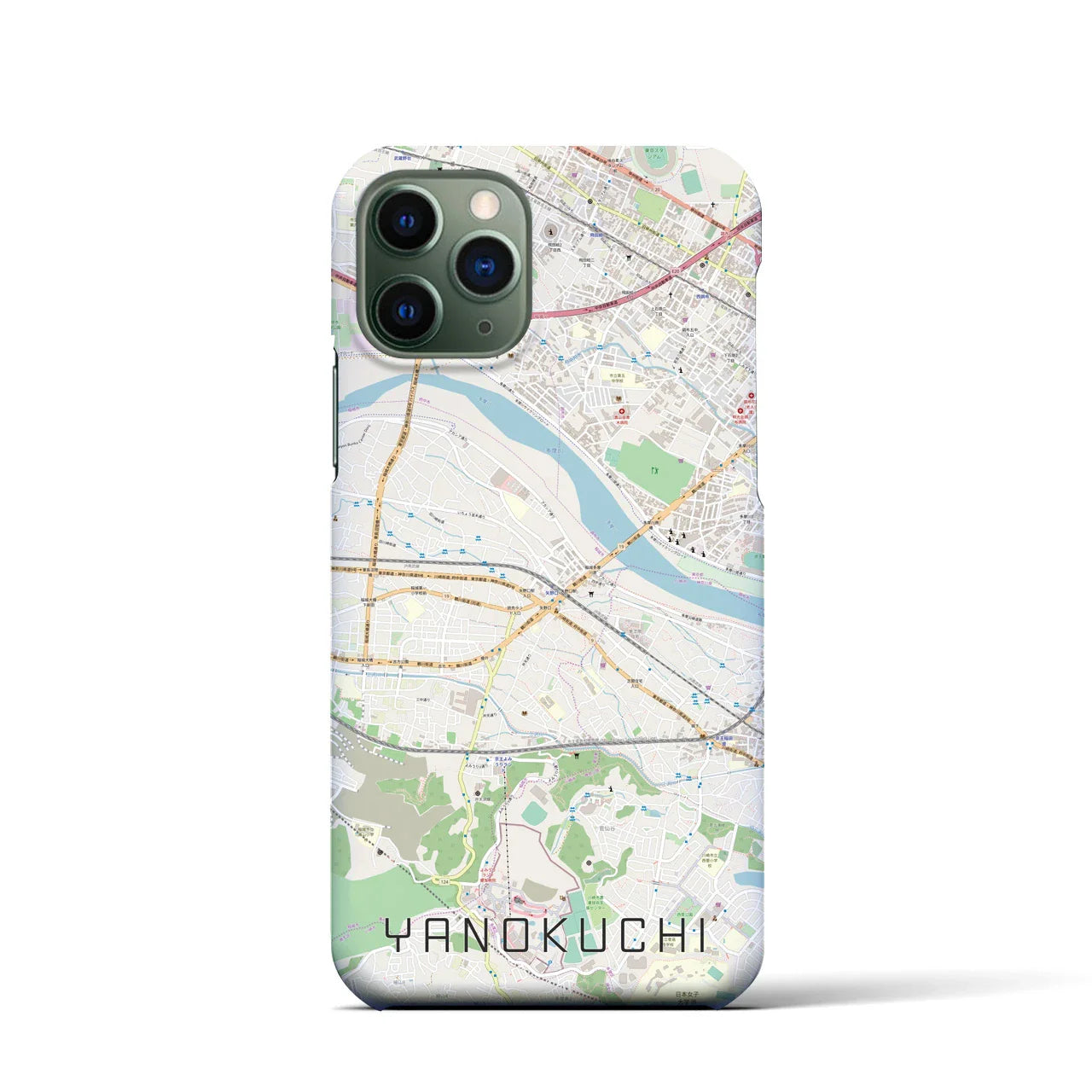 【矢野口(東京都)】地図柄iPhoneケース(バックカバータイプ)