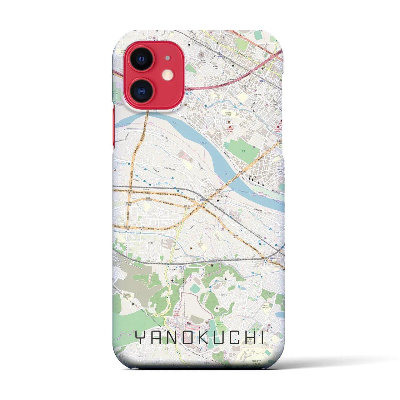 【矢野口(東京都)】地図柄iPhoneケース(バックカバータイプ)