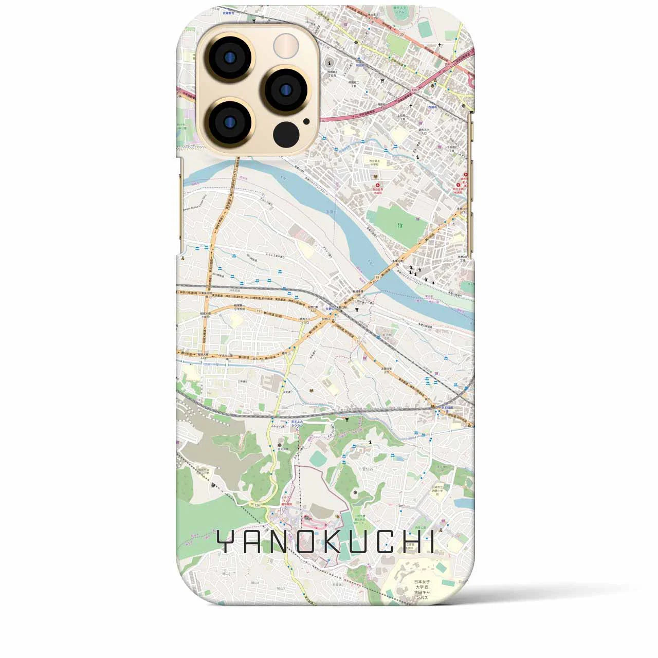 【矢野口(東京都)】地図柄iPhoneケース(バックカバータイプ)